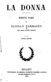 Cover of: La donna: scritti varii