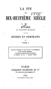 Cover of: La Fin Dix-Huitieme Siecle