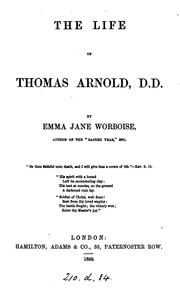 Cover of: The life of Thomas Arnold, D.D.