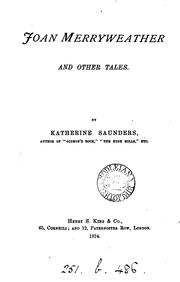 Cover of: Joan Merryweather, and other tales