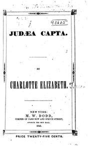 Cover of: Judæa Capta