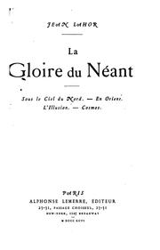 Cover of: La gloire du néant by Henry Cazalis