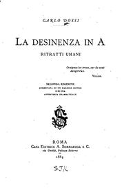 Cover of: La desinanza in A: ritratti umani by Carlo Dossi