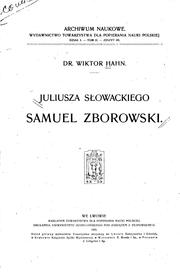 Cover of: Juliusza Słowackiego Samuel Zborowski