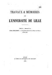 Cover of: L'ancienne Faculté de droit de Douai (1562-1793) by Paul Collinet