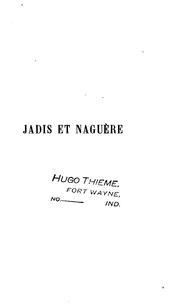 Jadis et naguère by Paul Verlaine