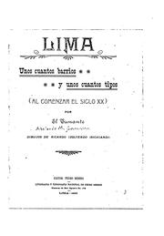 Cover of: Lima: Al comenzar el siglo XX by Abelardo M. Gamarra