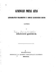 Cover of: Kynewulfi poetae aetas: aenigmatum fragmento e codice lugdunensi edito