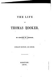 Cover of: The Life of Thomas Hooker