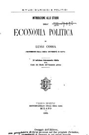 Cover of: Introduzione allo studio dell'economia politica: 3a ed. interamente rifatta ...