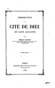 Cover of: Introduction à La cité de Dieu de Saint Augustin