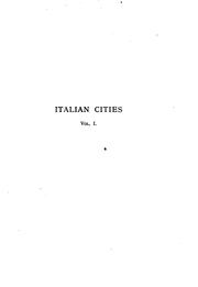 Cover of: Italian Cities by Edwin Howland Blashfield