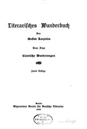 Cover of: Literarisches Wanderbuch: Neue Folge: slawische Wanderungen
