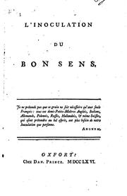 Cover of: L'inoculation du bon sens