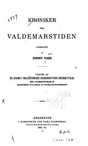 Cover of: Krøniker fra Valdemarstiden by Jørgen Olrik