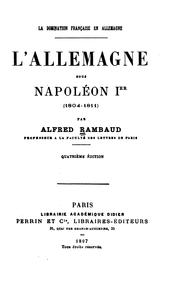 Cover of: L'Allemagne sous Napoléon Ier (1804-1811)