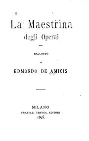 Cover of: La maestrina degli operai by Edmondo De Amicis