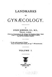 Cover of: Landmarks in gynæcology v. 1
