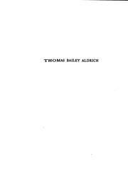 Cover of: The Life of Thomas Bailey Aldrich