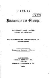 Cover of: Literary Reminiscences and Gleanings by Richard Wright Procter