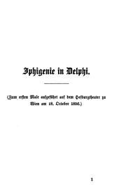 Cover of: Iphigenie in Delphi: Schauspiel in fünf Acten