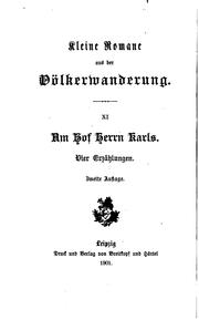 Cover of: Kleine Romane aus der Völkerwanderung by Felix Dahn