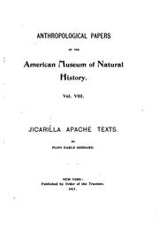 Cover of: Jicarilla Apache Texts