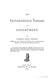 The Interference Theory of Government by Charles Astor Bristed