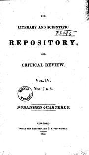 Cover of: The Literary and Scientific Repository, and Critical Review by Charles Kitchell Gardner, Charles Kitchell Gardner