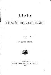 Cover of: Listy z českých dějin kulturních