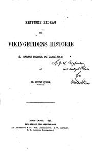 Cover of: Kritiske bidrag til vikingetidens historie