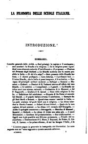 Cover of: La filosofia delle scuole italiane, lettere al prof. G.M. Bertini, per Ausonio Franchi