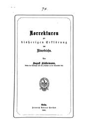 Cover of: Korrekturen zur bisherigen Erklärung des Römerbriefes