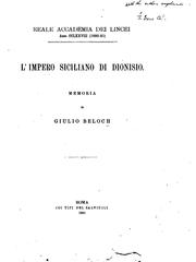 Cover of: L'impero siciliano di Dionisio