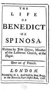 Cover of: The Life of Benedict de Spinosa by Johannes Colerus