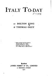 Cover of: Italy To-day by Bolton King