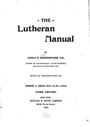 Cover of: The Lutheran Manual