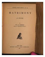 Cover of: Matrimony: A Novel