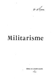 Militarisme by Armand Corre