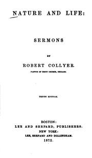 Cover of: Nature and Life: Sermons by Robert Collyer