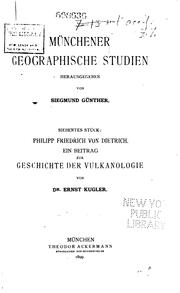 Cover of: Münchener geographische Studien