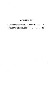 Cover of: Literature with a Large L and Fellow Travelers by MacGregor Jenkins