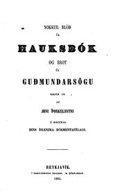 Cover of: Nokkur blöð úr Hauksbók: og brot úr Guðmundarsögu