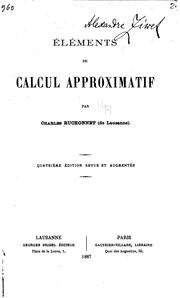 Cover of: Éléments de calcul approximatif