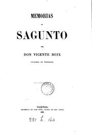 Cover of: Memorias de Sagunte