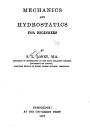 Cover of: Mechanics and Hydrostatics for Beginners