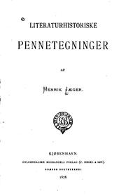 Cover of: Literaturhistoriske pennetegninger