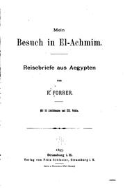 Cover of: Mein Besuch in el-achmim: Reisebriefe aus Aegypten