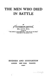 Cover of: The Men who Died in Battle