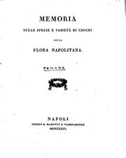 Cover of: Memoria sulle specie e varietà di Crochi della flora Napolitana